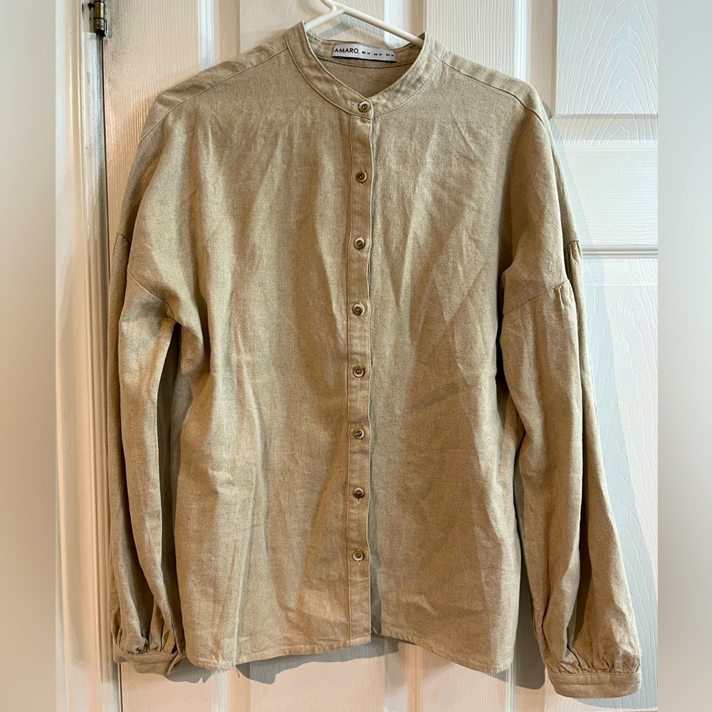 AMARO linen blend top size M